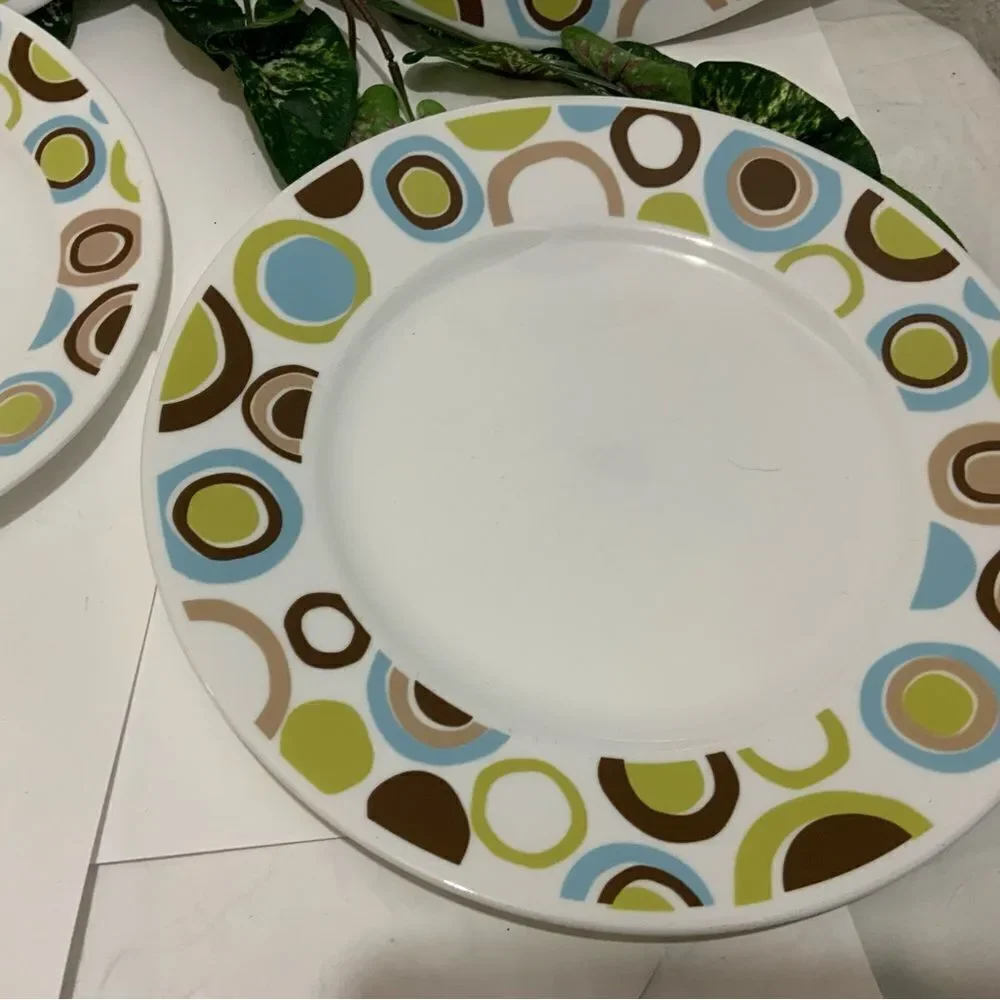 4 Corelle Corning ROLA 2 Dinner Plate (s) 10.75